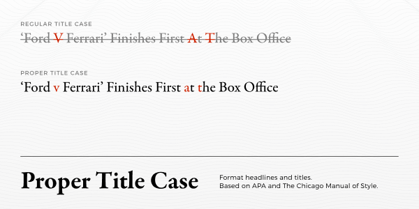 Proper Title Case